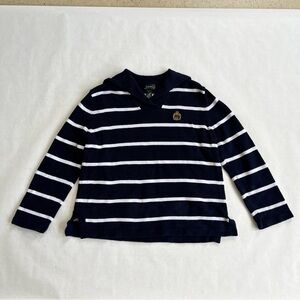 Ralph Lauren Blue & White Striped Cotton Sweater Women’s Size Extra Large XL